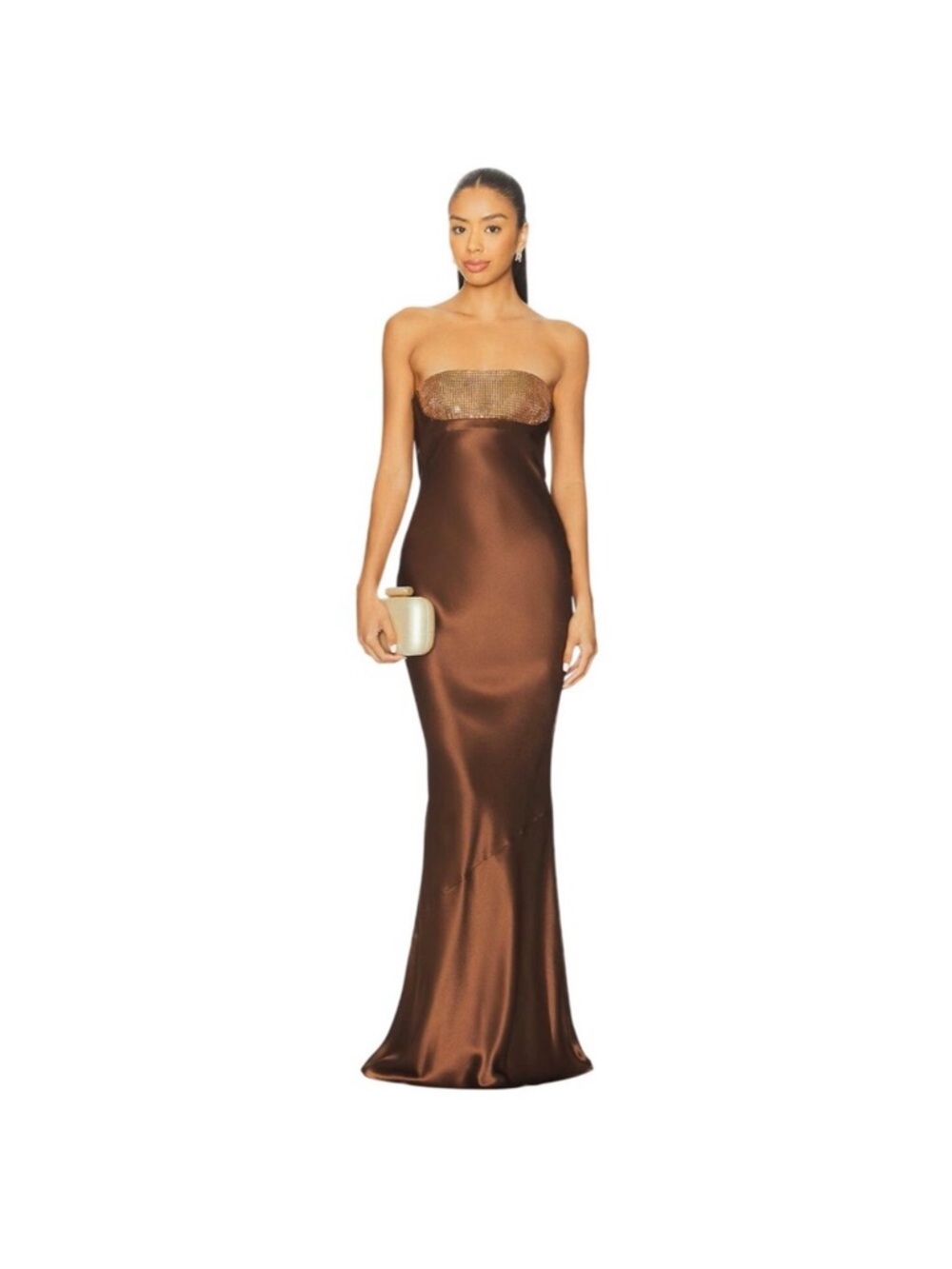 Retrofete Graziella Embellished Dress in Espresso size small new with tags